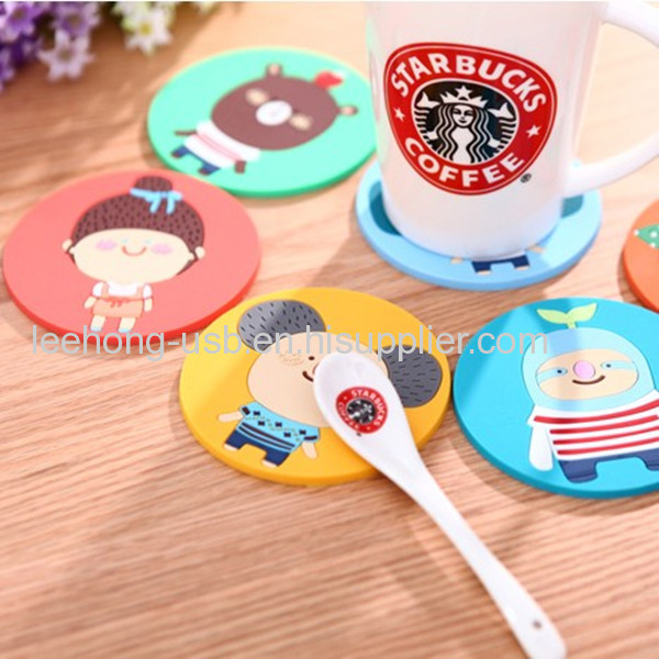 Custom soft pvc cup coaster 