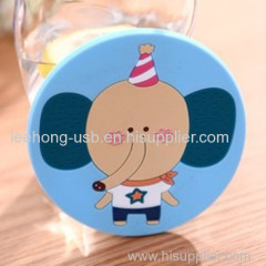 soft pvc rubber tea cup coaster