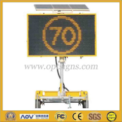 Solar Powered Amber trailer Color Portable Changeable Message Signs