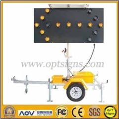 Solar Powed Trailer Mounted Arrow Board With Panel Size 2400*1200mm