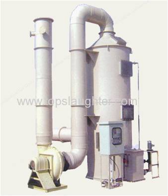 waste gas treatment system for poultry slaughtering waste