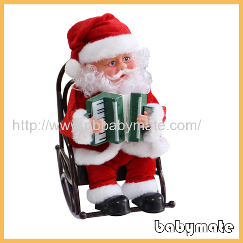 10playing accordion on chair Santa Claus 