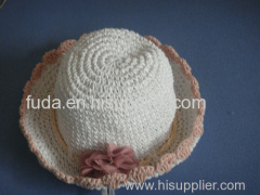 wholesale handmade baby crochet hat with flower