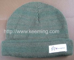 100% acrylic Sew the label knitted hat