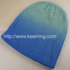 Olive to Navy 100% acrylic knitted Hat