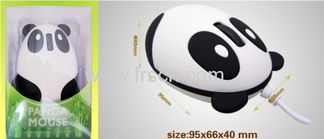 Big eyes design usb 3d wired panda mouse