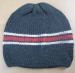 Black with red and beige stripe Elasticity edge knitted hat