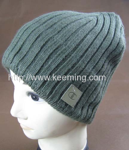 Winter hat with part of fleece lining