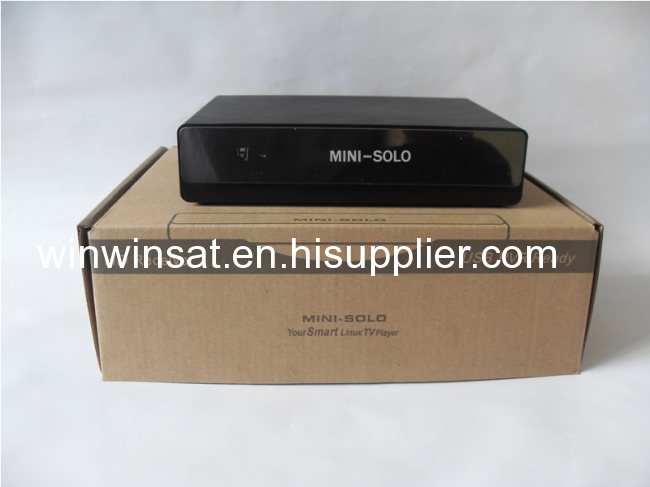 In stock mini-solo DVB-S2 HD TV receiver open youtube same function as Vu solo and cloud ibox