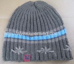 Winter hat with embroidery by hand