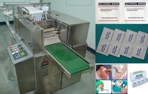 Automatic alcohol prep pad making machinery