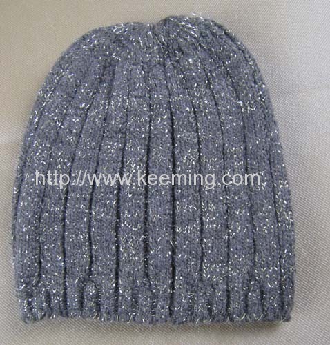 Champion knitted beanie with metallic polyester thread 