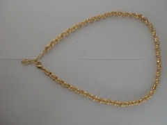 18K gold plated bracelet, 8mm diameter