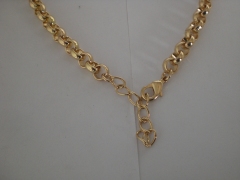 18K gold plated bracelet, 8mm diameter