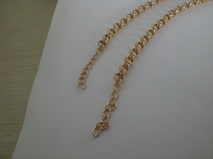 18K gold plated bracelet, 8mm diameter