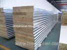 White Insulated Sandwich Panels , Fireproof Rock Wool Sandwich Panel