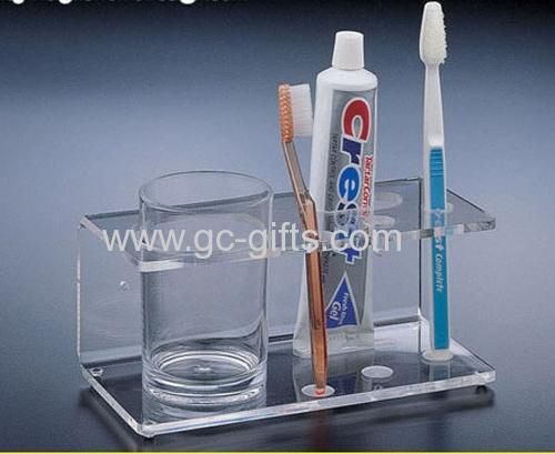 Acrylic toothbrush and toothpaste display rack