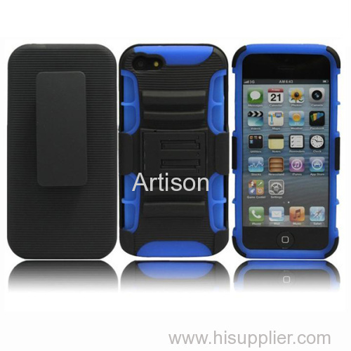 3 in 1 Ballistic kickstand case for iphone5