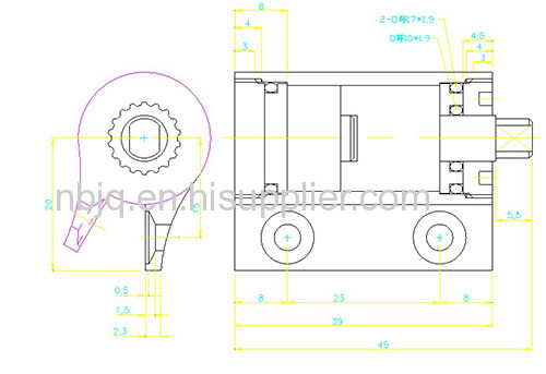 Gemel rotary damper for music instrument cover