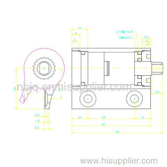 Gemel rotary damper for music instrument cover