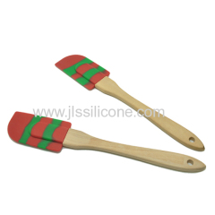 New arrival Durable food grade silicone spatula with wooden handle