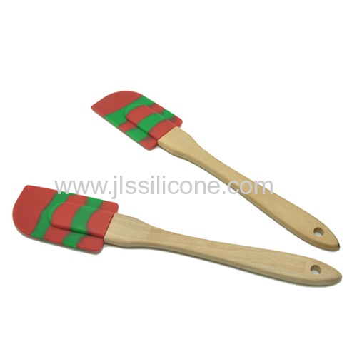 New arrival Durable food grade silicone spatula with wooden handle 