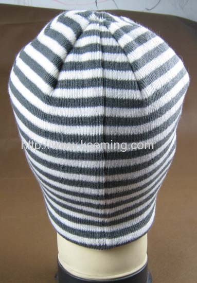 More clear stripe double layer hat 