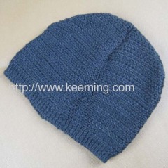 Black Cardigan stitch hat