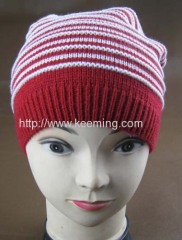 Ladies simple stripe beanie