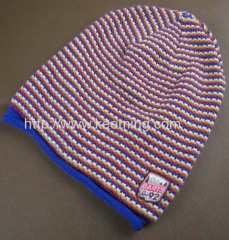 Badge 100% acrylic maize needle knitted hat