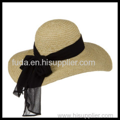 Paper straw big brim floppy hat