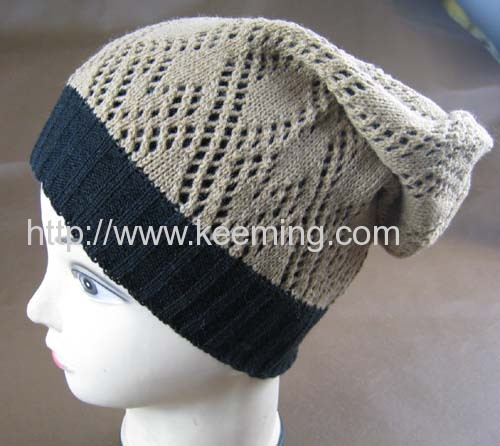 Fashion hollow double layer beanie 