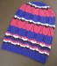 Pink purple white brown knitted hat