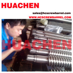 80/156 conical twin screw barrel for SJSZ extruder