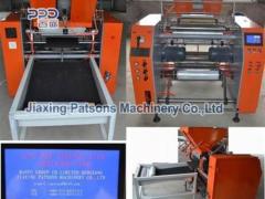 automatic pre-stretching oscillating rewinding machine with folding edge