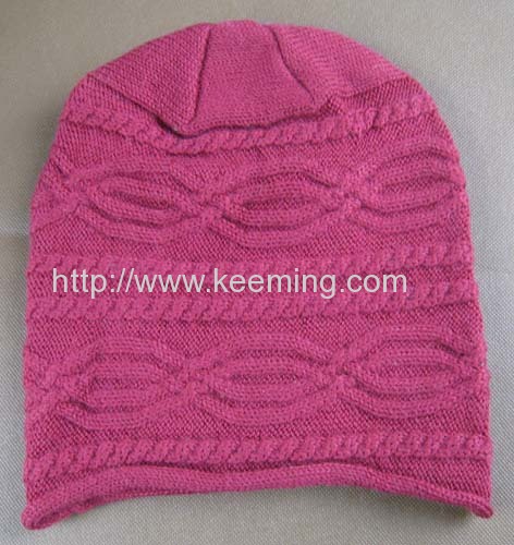 Roll edge Ladies wool cap 