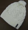 Double layer Cable winter beanie with fleece lining