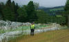 Mobile security barrier as temporary fence for quick installation