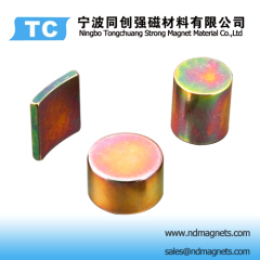 Powerful magnets with colored zinc coated