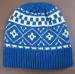 White blue Lambswool knitted hat