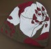 Brown wine red and white knitted hat