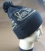 Black with golden thread 100% acrylic knitted hat