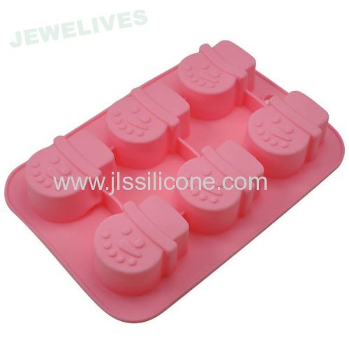 Christmas silicone bakeware cake molds with snow man shaped