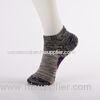 Jacquard Knitted Mens Casual Socks , Fancy Mens Gray Ankle Socks