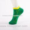 Patterned Mens Casual Socks , Green Breathable Mens Sports Socks