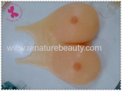 Silicone fake breast form with conjoint design for Cross dresser breast prosthesis