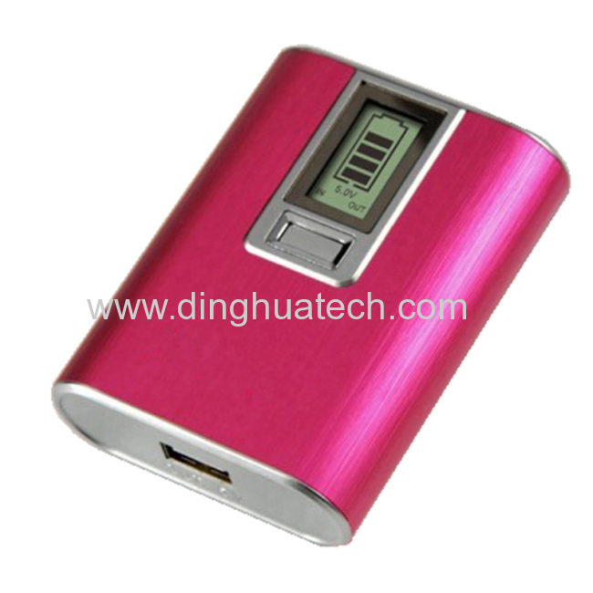LCDmobile power supply with single USB output with 4000mAh capacity