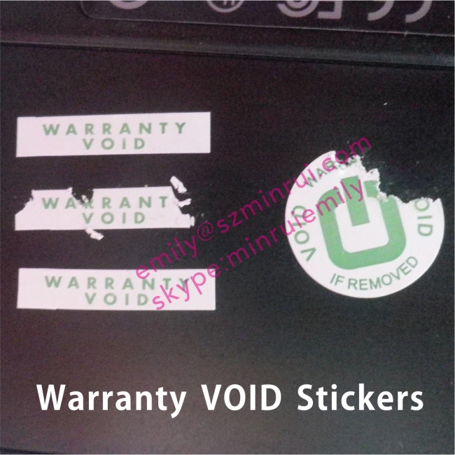 Minrui 25x5mm Warranty VOID Stickers,Security Tamper Proof Calibration Labels,Warranty VOID Destructible Adhesive Labels