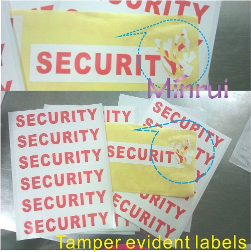 Minrui 25x5mm Warranty VOID Stickers,Security Tamper Proof Calibration Labels,Warranty VOID Destructible Adhesive Labels