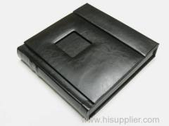 elegant leather album with paper folder page